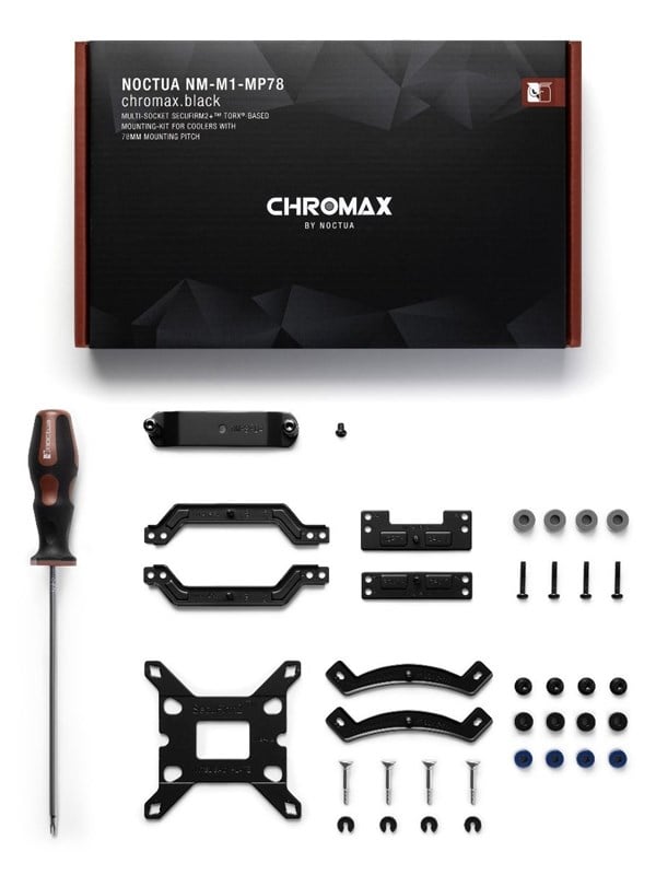 Noctua NM-M1-MP78 chromax.black - Torx-based SecuFirm2+ mounting kit - CPU Bevestigingsbeugels