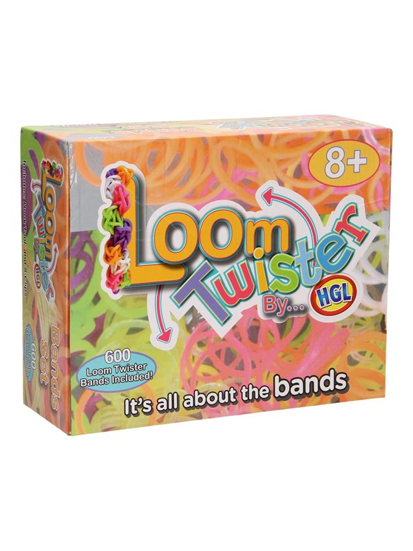 Loom Twister loombandjes 21.600-delig met 36 weefhaken en 36 zakjes s-clips