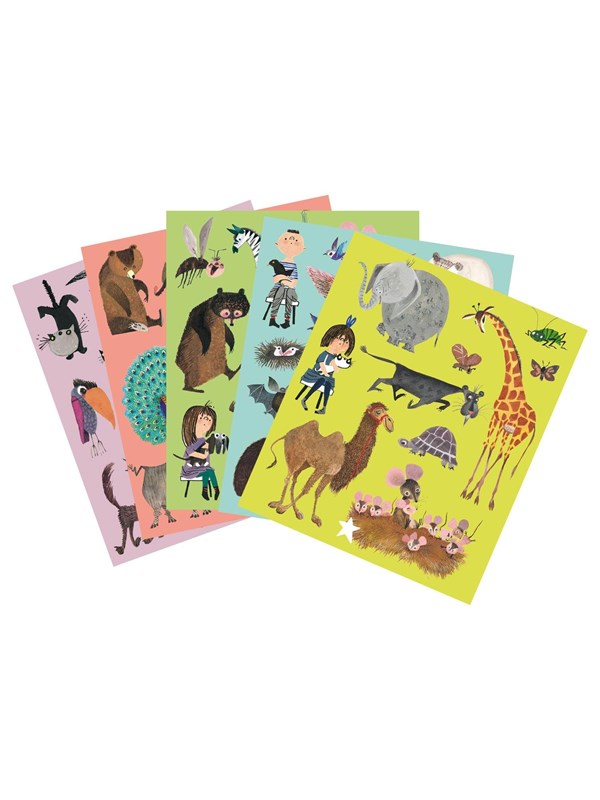 Wins Holland dierenstickers - Stickervellen Fiep Westendorp 5 stuks.
