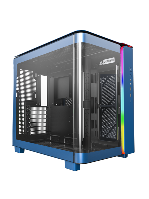 MONTECH KING 95 Tempered Glass ARGB Midi-tower PC-behuizing Blauw