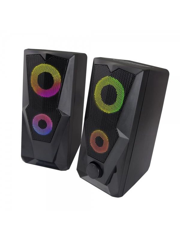 Esperanza SPEAKERS 2.0 USB LED RAINBOW BAILA - Zwart