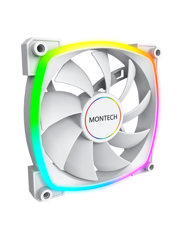 Montech AX140 PWM ARGB Lüfter - 140mm, weiß PC-ventilator Wit (b x h x d) 140 x 140 x 25 mm