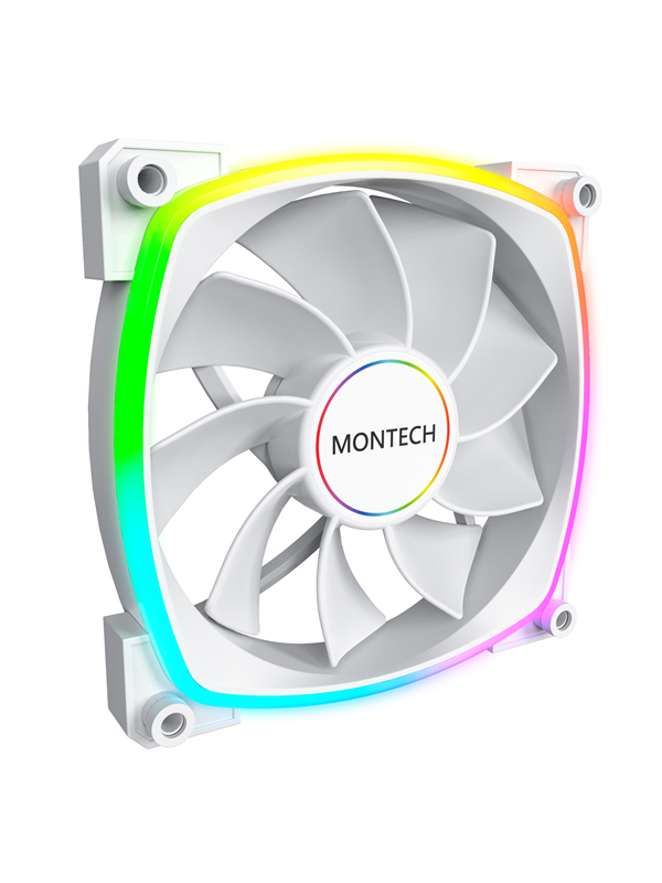 Montech RX140 PWM ARGB Reverse Lüfter- 140mm, weiß PC-ventilator (b x h x d) 140 x 140 x 25 mm