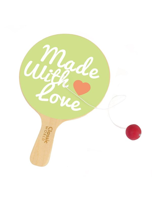 Classic World Wooden Racket with Ball on String