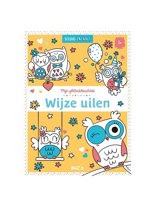 Wins Holland My Glitter Coloring Book Wise Owls