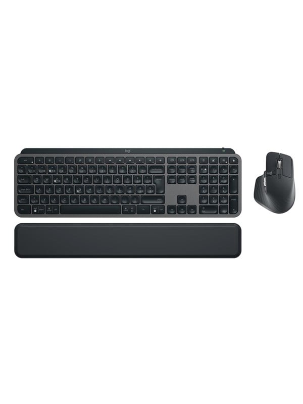 Logitech MX Keys Combo For Business Gen 2 (CH) - Keyboard and mouse set - Zwitsers - Zwart