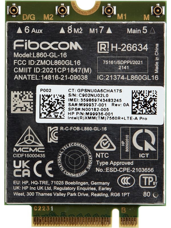 HP XMM 7560 R+ - LTE-Advanced Pro - M.2