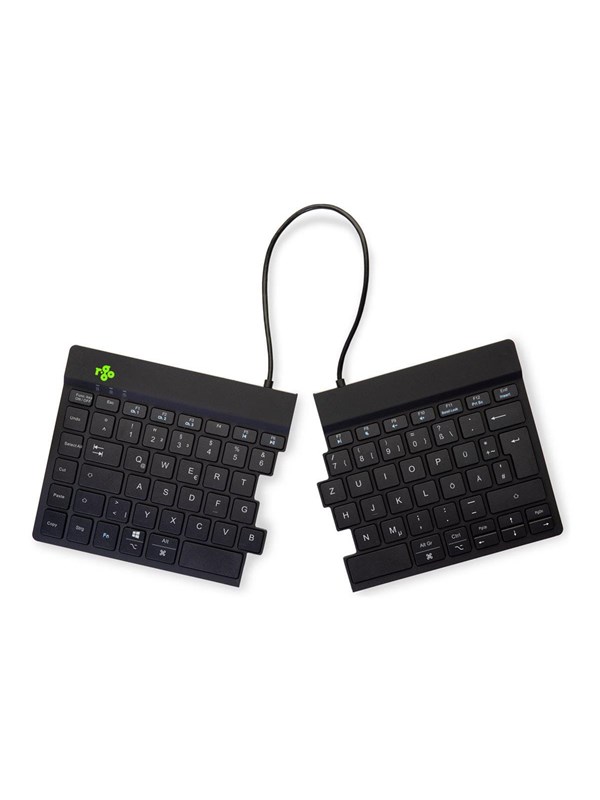 R-Go Tools R-Go Split Break - keyboard - with integrated break indicator - QWERTZ - German - black - Toetsenbord - Duits - Zwart