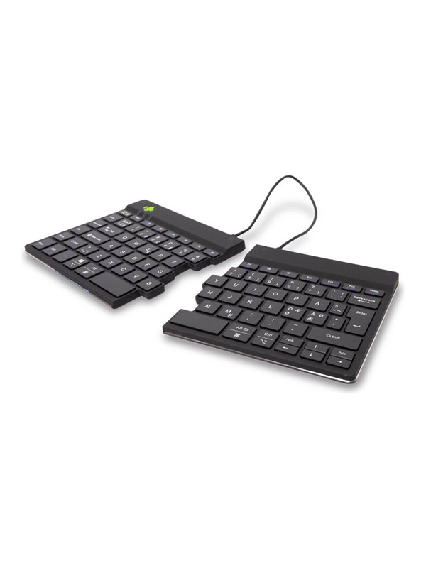 R-Go Tools R-Go Split Break - keyboard - with integrated break indicator - QWERTY - Nordic - black - Toetsenbord - Noords - Zwart