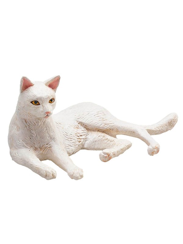 Mojo Farmland Lying Cat White
