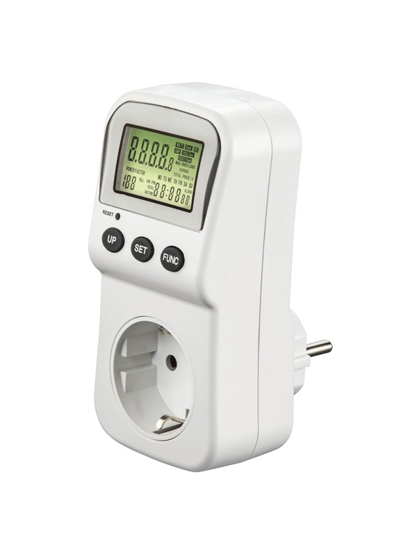 Energiekostenzähler Hama digital für Steckdose mit LCD-Display,