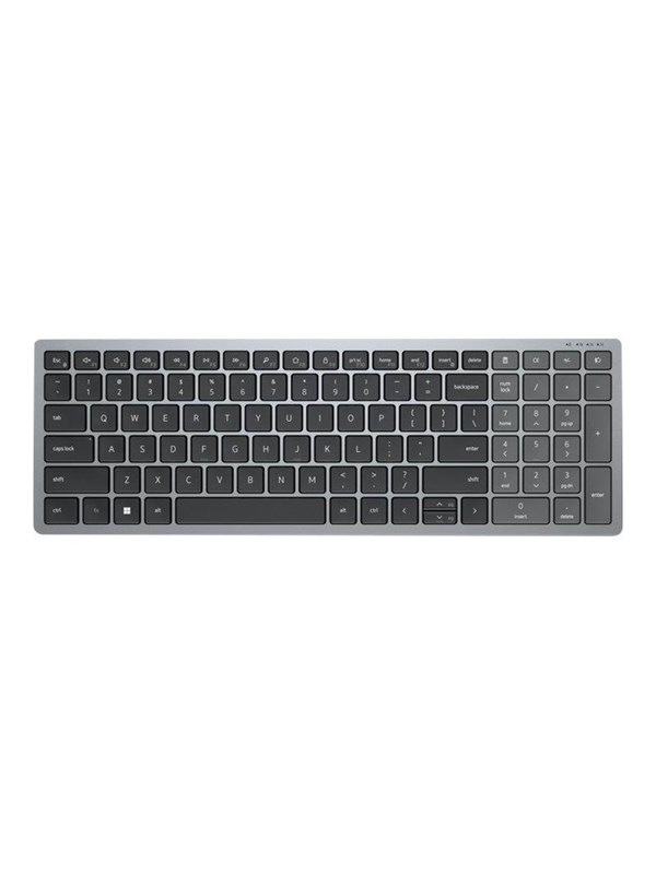 Dell KB740 - keyboard - compact multi device - AZERTY - French - titan grey - Toetsenbord - Frans - Grijs
