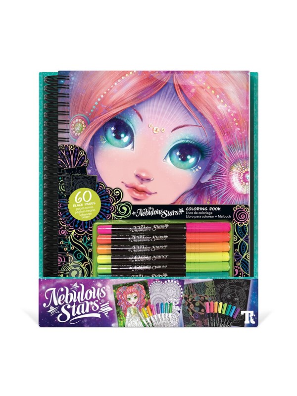 Nebulous Stars - Kleurboek - Kleur op zwart papier - Metalic gelpennen - Kleuren