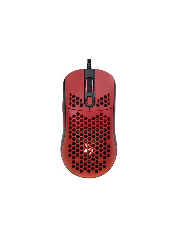 Arozzi Favo Gaming Muis - Ultra Light 74 g - Honeycomb Design - USB - Rood