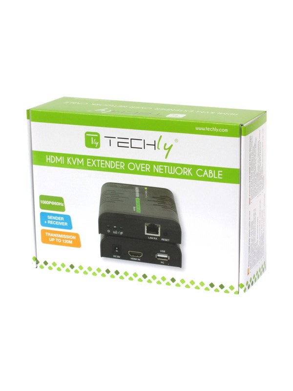 IC INTRACOM TECHly 120m HDMI KVM EXTENDER over Network Cable