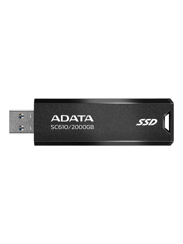 A-Data SC610 External SSD - 2TB - Zwart - 2TB - USB-stick