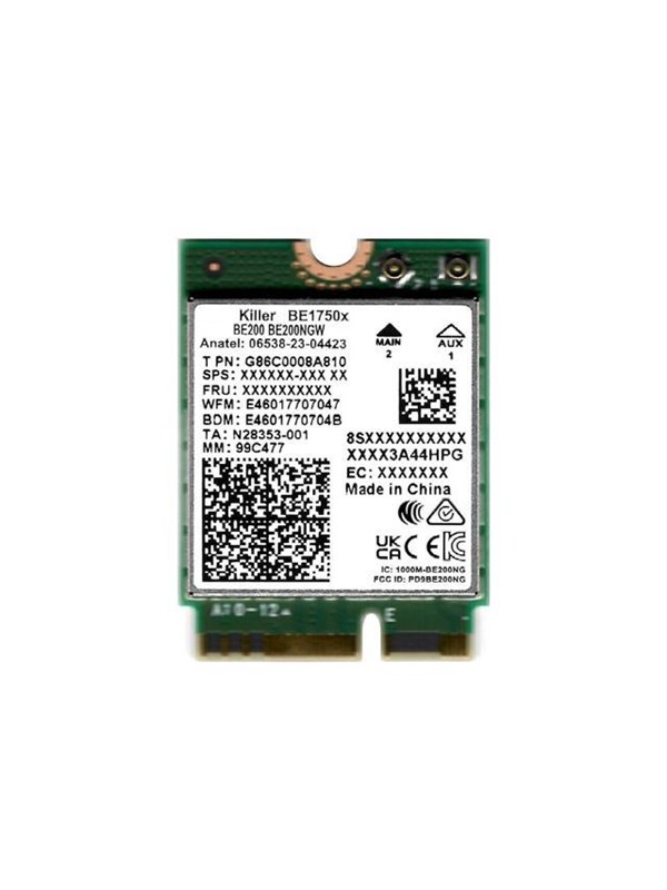 Intel Killer Wi-Fi 7 BE1750 Intern WLAN / Bluetooth 5800 Mbit/s