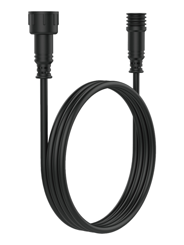 Deltaco 5-pins verlengkabel voor buitenverlichting, IP54, 5 m, zwart