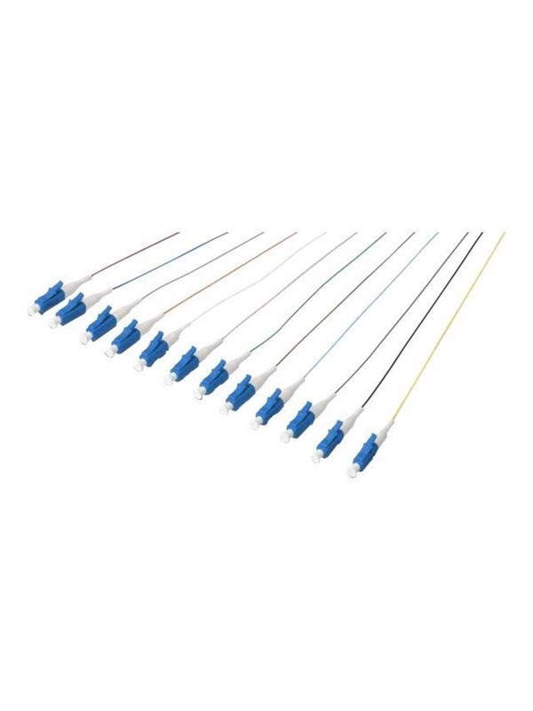 DIGITUS Professional pigtail - 2 m - grey black white blue yellow red green brown orange violet pink turquoise - Zwart - 2m