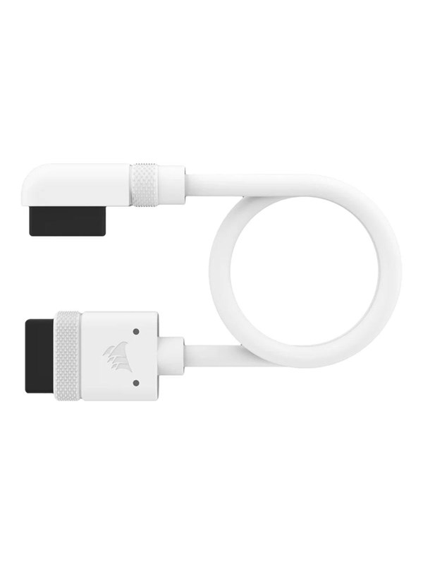Corsair iCUE LINK Cable - 20cm - Straight & 90° Connector - White