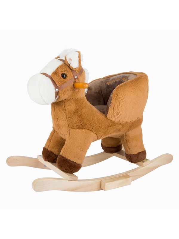 Small Foot - Wooden Rocking Horse Brown with Seat and Sound
