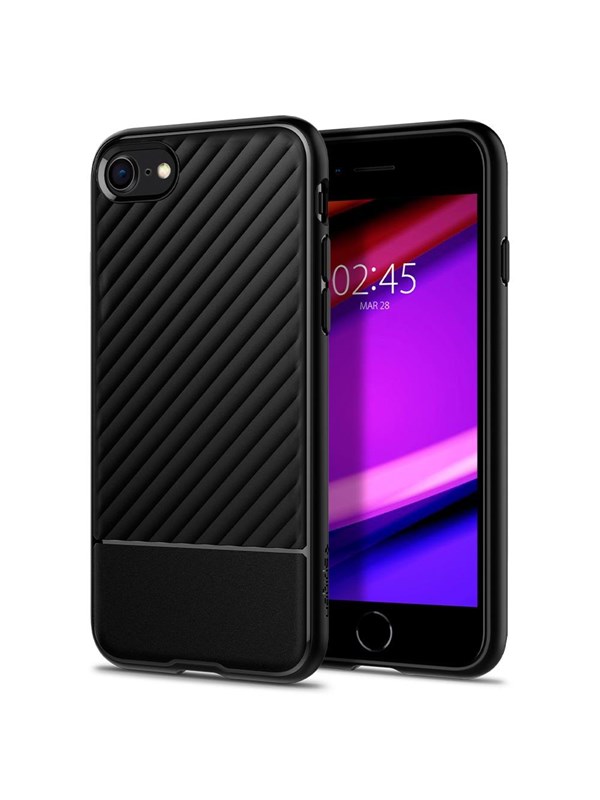 Spigen Core Armor Apple iPhone SE (2020) Hoesje Zwart