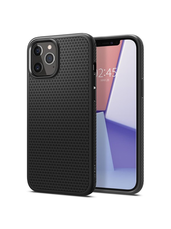 Spigen Liquid Air Apple iPhone 12 Pro Max Hoesje Zwart