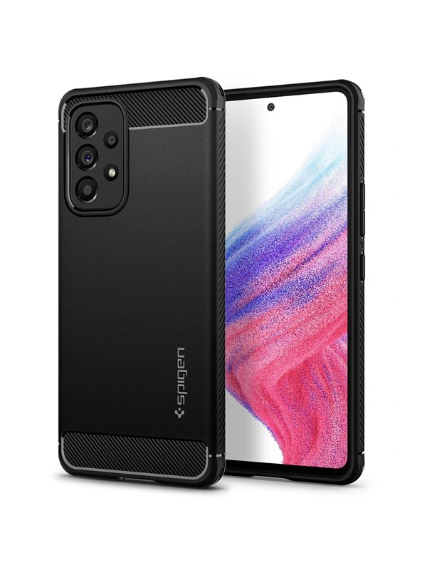 Spigen Rugged Armor Samsung Galaxy A53 Hoesje Back Cover Zwart