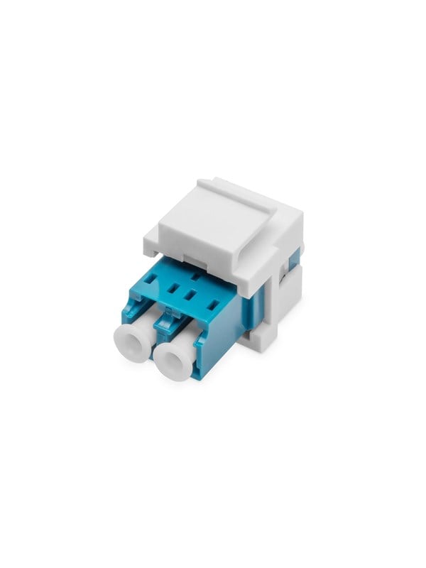 DIGITUS Fiber optic LC/LC duplex coupler - Singlemode - Keystone module - Blauw