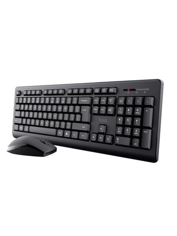 Trust Primo Wireless Deskset Nordic - Keyboard and mouse set - Noords - Zwart