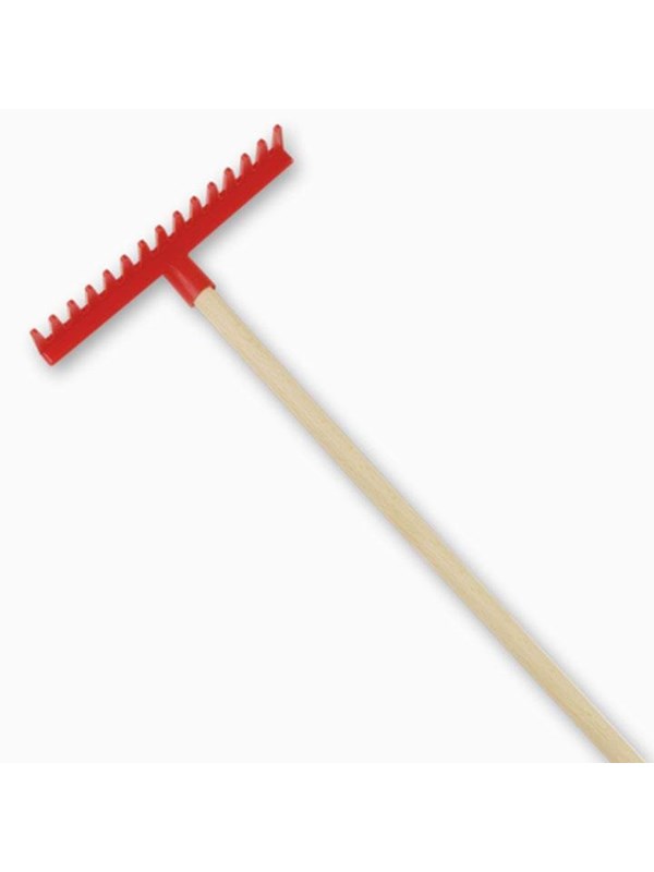 Androni Plastic Rake with Wooden Handle