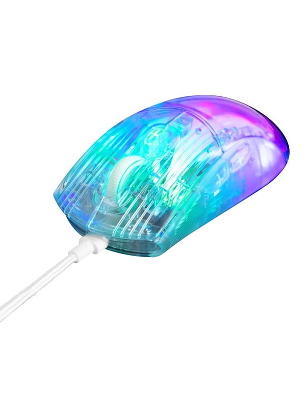 Deltaco GAMING DM330 RGB Transparent Wired - Gaming muis - 6 knoppen - Transparent