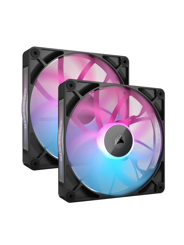 CORSAIR iCUE LINK RX140 RGB Starters Kit Black - Ventilatorhuis - 2-pack - 140mm - 95.7 CFM - 300 - 1700 RPM - 10 - 36 dBA - Zero RPM Mode - iCUE LINK System Hub - zwart