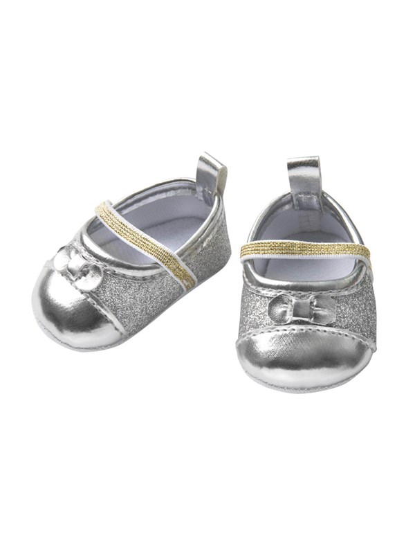 Heless Doll Ballerinas Glitter - Silver 30-34 cm