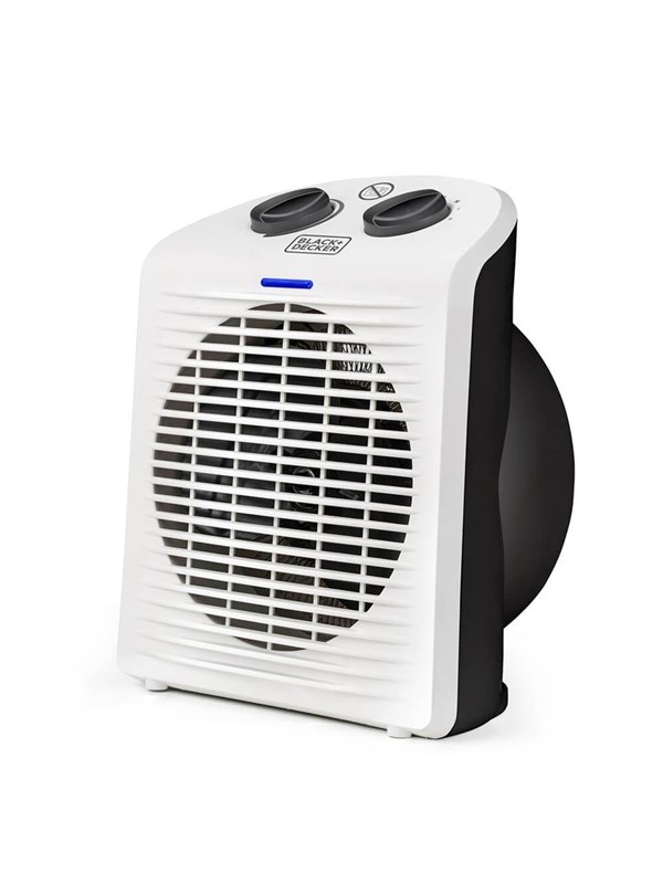 Black & Decker Fan Heater 2000W IP21 White
