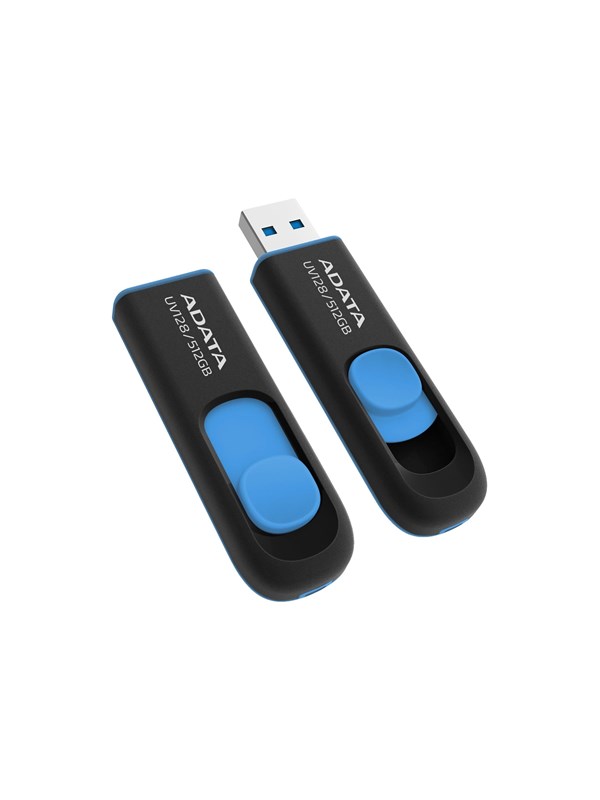 ADATA UV128 USB flash drive 512 GB USB Type-A 3.2 Gen 1 (3.1 Gen 1) Zwart, Blauw