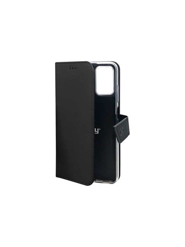Celly Wally Bookcase Hoesje - Geschikt voor Apple iPhone 14 - Kunstleer - Pasjeshouder - Zwart