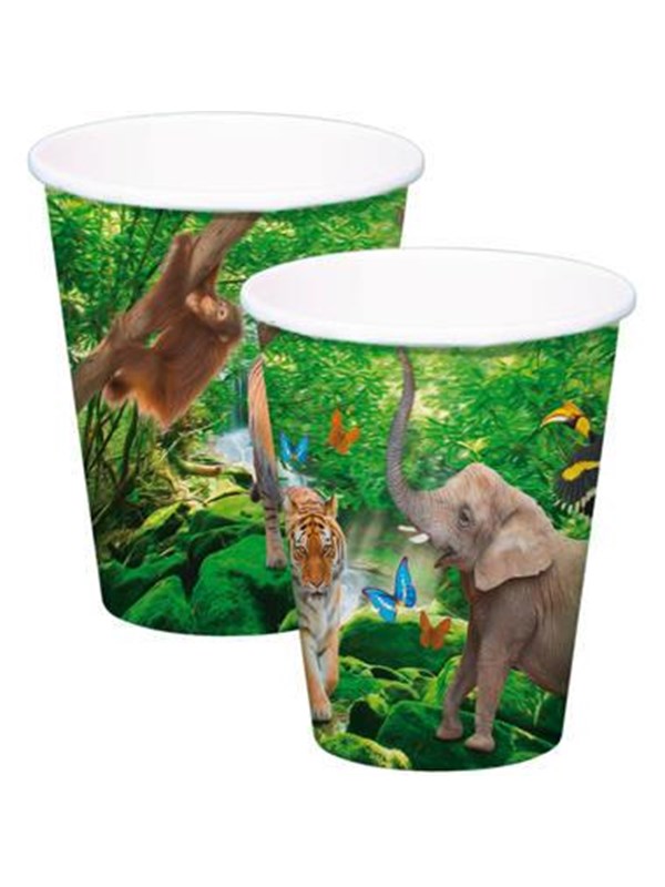 Safari Party Bekers 250 ml - 8 stuks