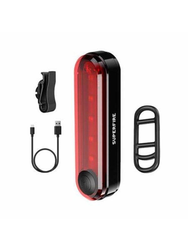Superfire Rear bike light BTL01 USB 230mAh