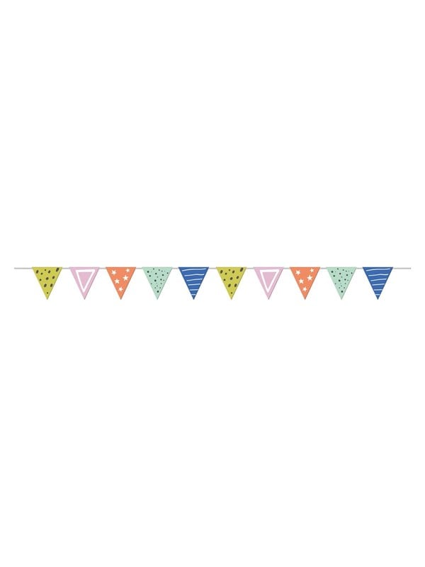 Folat - Vlaggenlijn Eco Party Meerkleurig - 6 meter