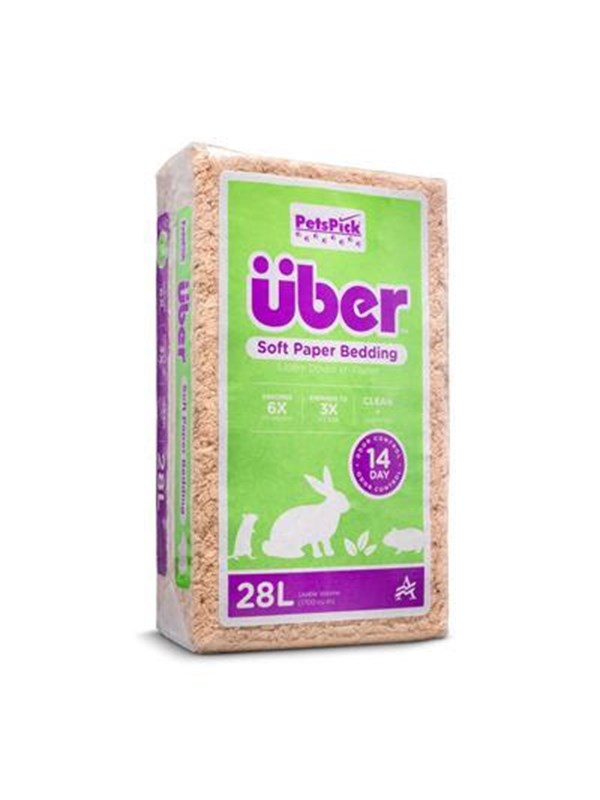 Über Bodembedekking - Versnipperd Papier - Zachte Bedding - Natural - 28 liter