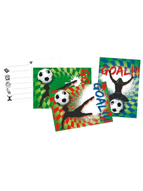 Haza Original Uitnodigingen Goal! 6 Stuks