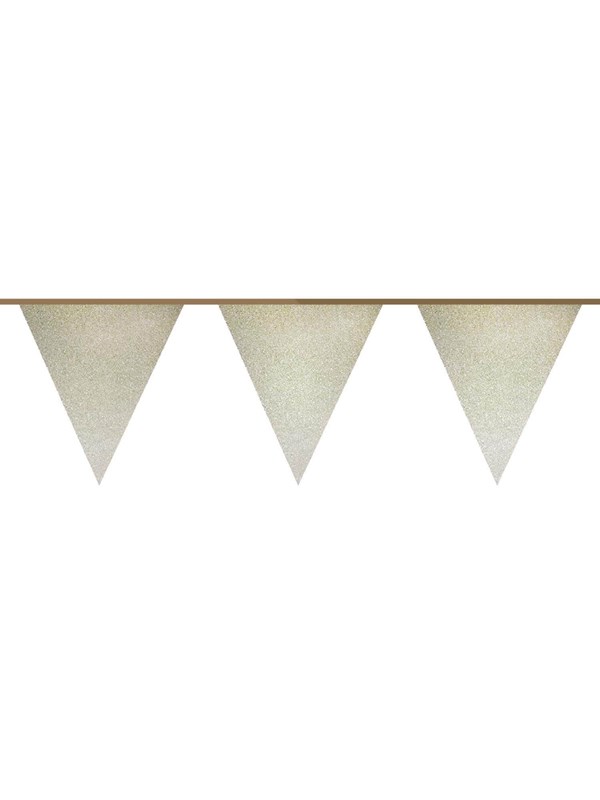 Haza Witbaard Flag line Gold Glitter 6mtr.