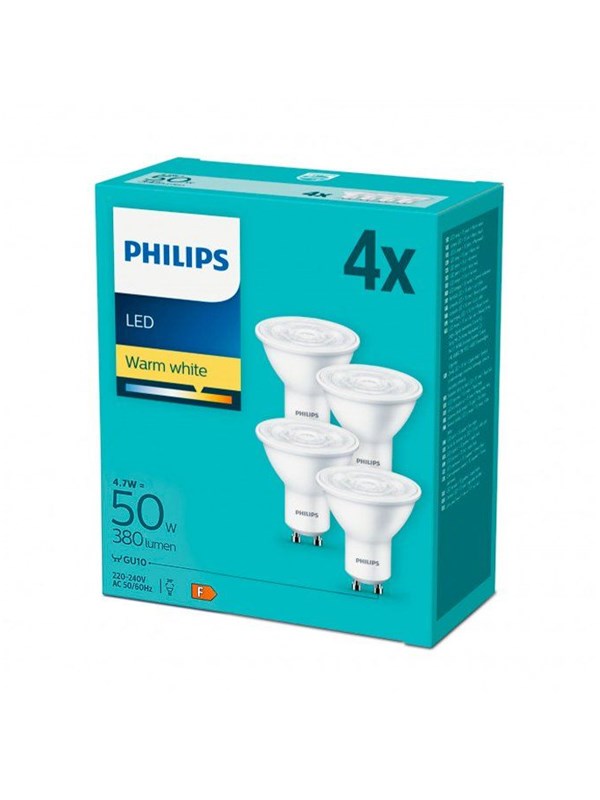 Philips LED spot Spot PAR16 4.7W/827 (50W) 36° 4-pack GU10