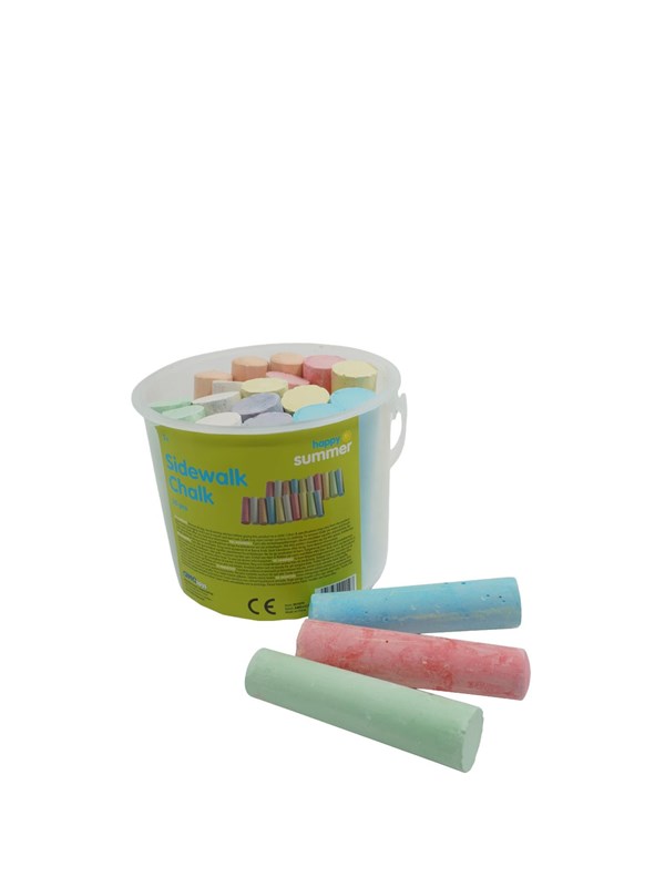 Happy Summer Sidewalk Chalk Bucket 20pcs