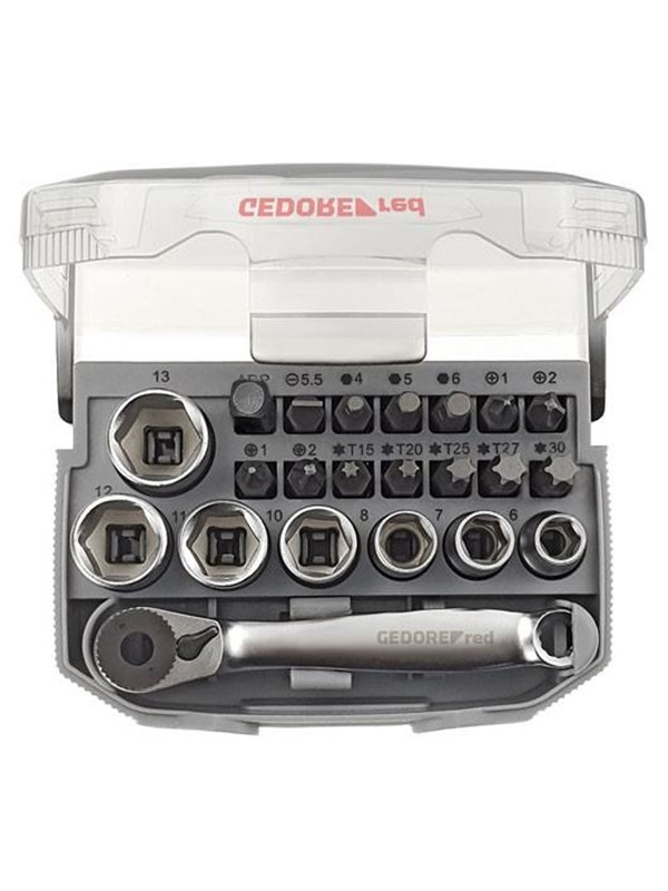 Gedore RED R49005023 3300026 Dopsleutel-bitinzet 23-delig
