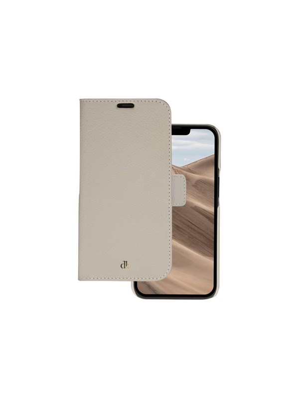 iPhone 14 Plus Bookcase hoesje - dbramante1928 - Effen Beige - Leer