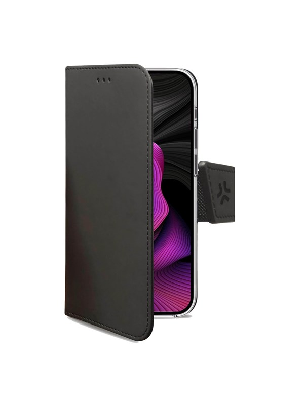 Celly Wally Bookcase Hoesje - Geschikt voor Apple iPhone 15 Plus - Kunstleer - Pasjeshouder - Zwart