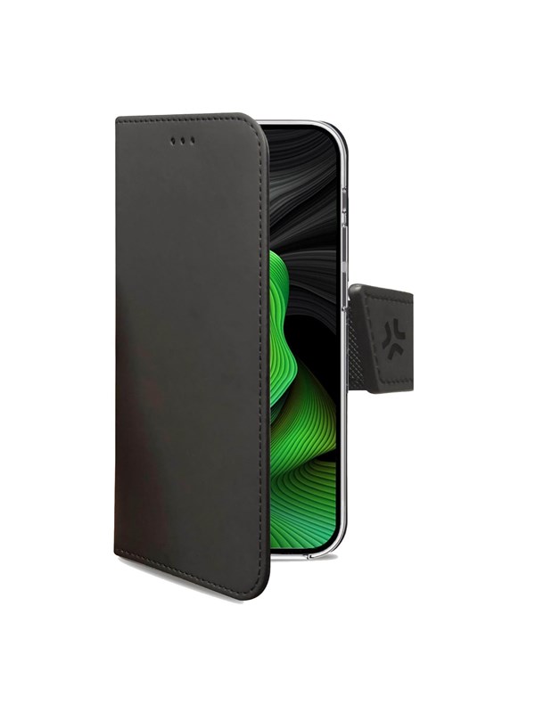 Celly Wally Bookcase Hoesje - Apple iPhone 15 Pro - Kunstleer - Pasjeshouder - Zwart