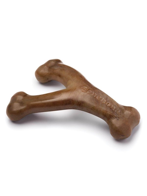 BENEBONE Wishbone Kauwspeelgoed - Nylon - Baconsmaak - M - 19 x 11 cm - Geschikt voor middelgrote honden tot ca. 30 kg